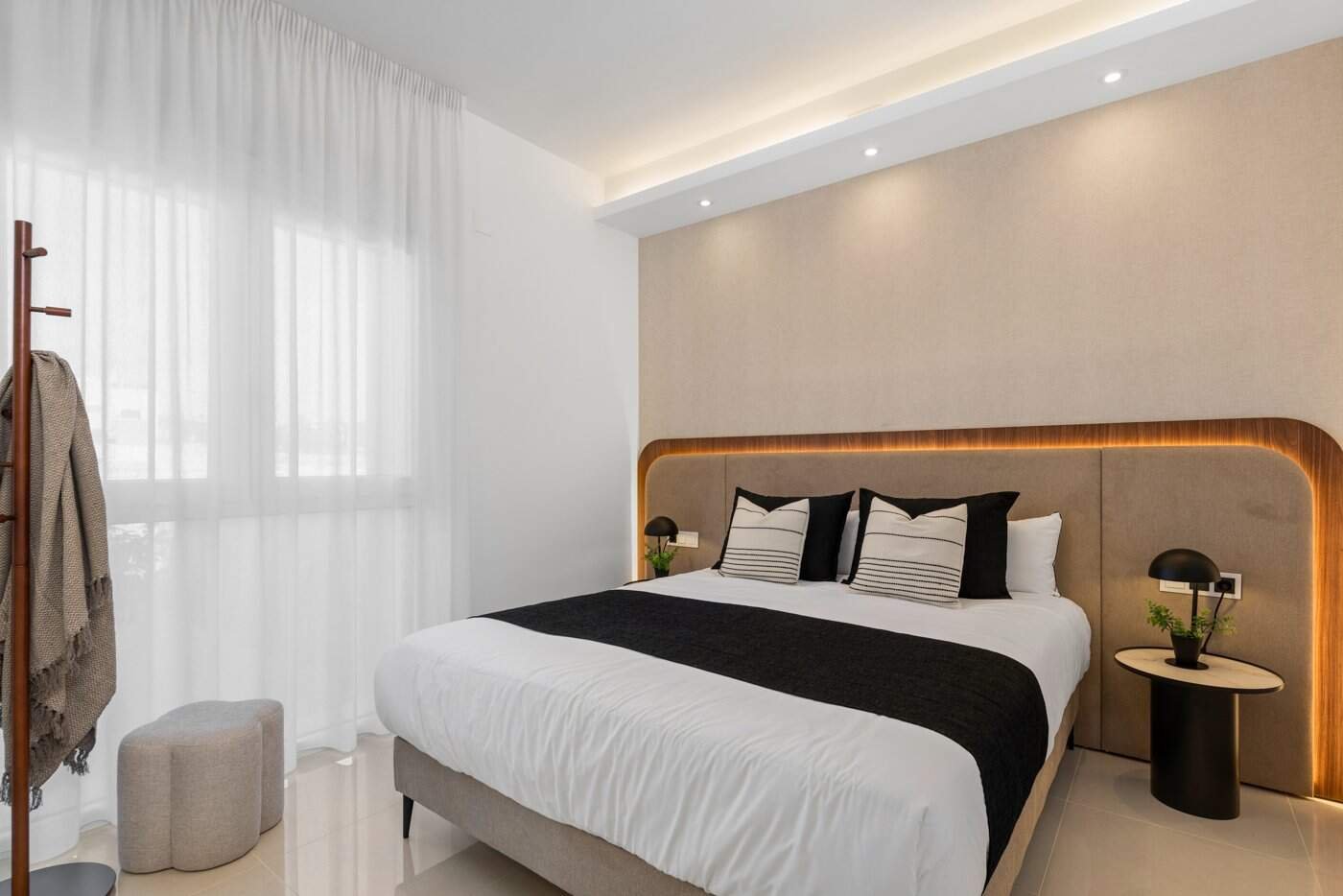 Hoofdslaapkamer in modern nieuwbouw penthouse in Ciudad Quesada Costa Blanca