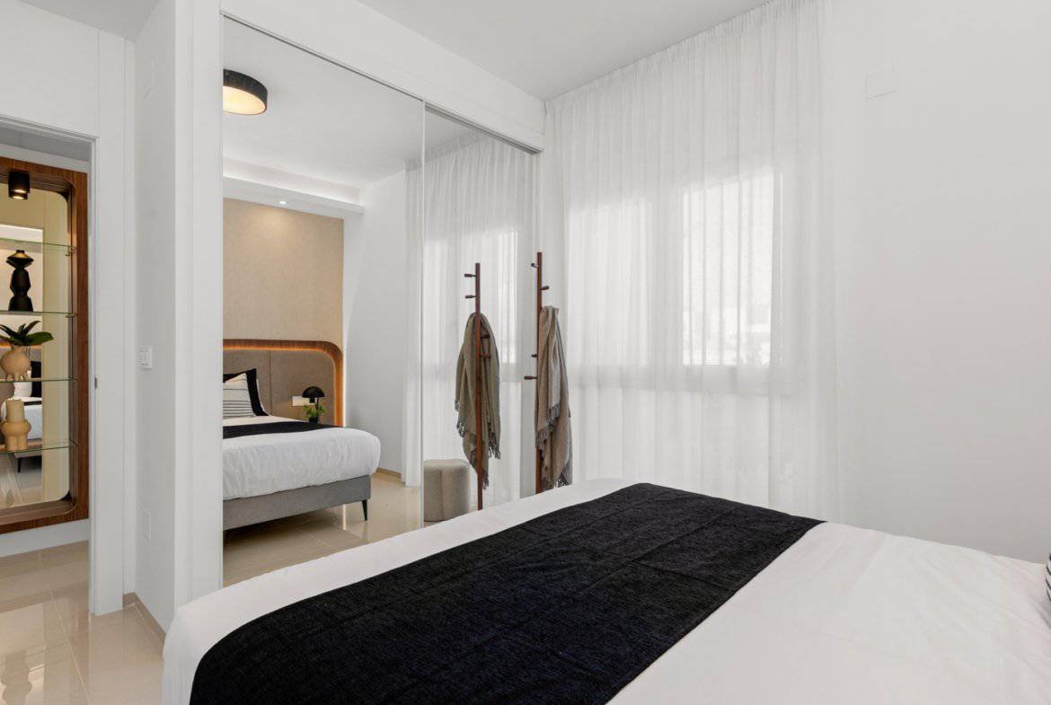 Hoofdslaapkamer in modern nieuwbouw penthouse in Ciudad Quesada Costa Blanca