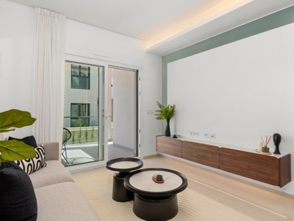 Lichte woonkamer in nieuwbouw penthouse in Ciudad Quesada met toegang tot terras