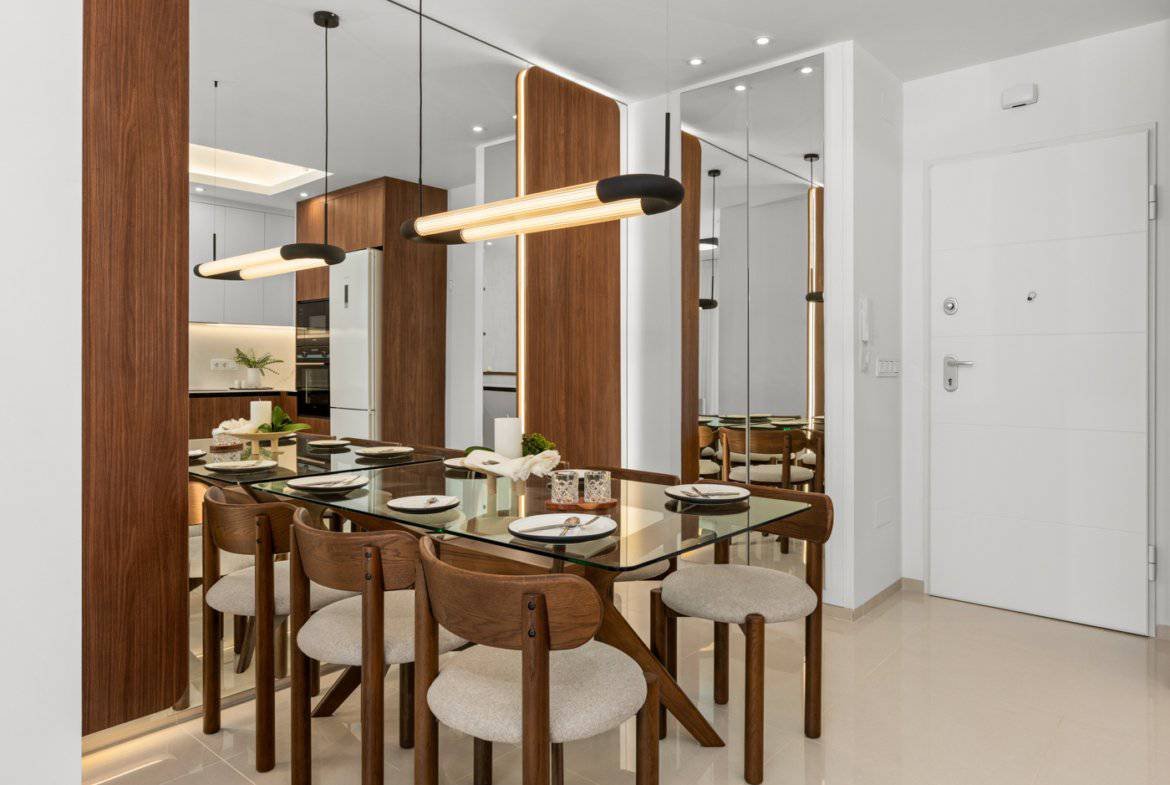 Moderne open keuken in nieuwbouw penthouse Residentie Jazmín in Ciudad Quesada
