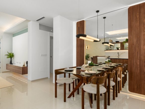 Moderne open keuken in nieuwbouw penthouse Residentie Jazmín in Ciudad Quesada