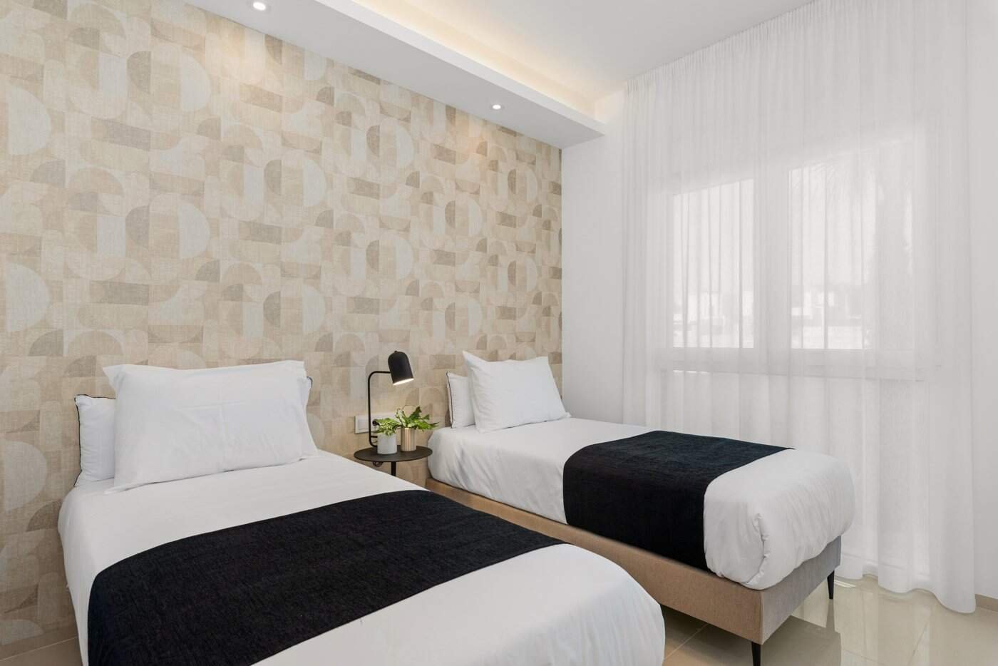 slaapkamer in modern nieuwbouw penthouse in Ciudad Quesada Costa Blanca