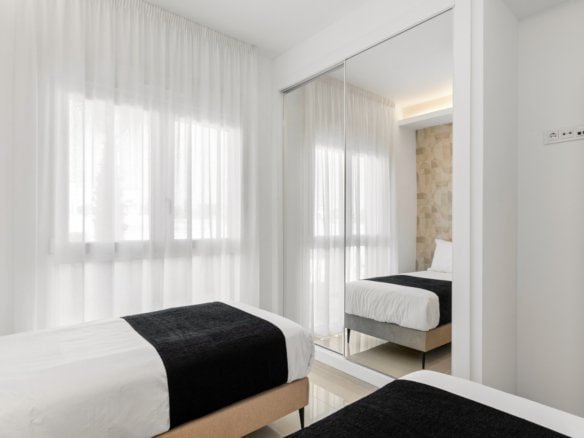 slaapkamer in modern nieuwbouw penthouse in Ciudad Quesada Costa Blanca